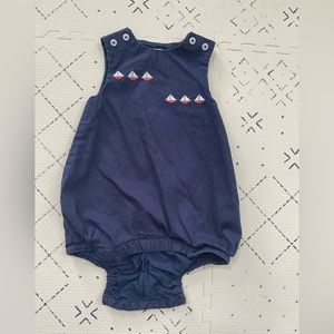 Janie and Jack  size 6 months navy sailboat bubble